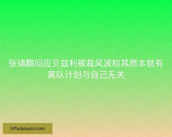 张镇麟回应贝兹利被裁风波称其原本就有离队计划与自己无关